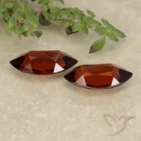Gemme di Granato Piropo Rosso intenso naturale da 2.06 ct, Taglio marquise, VVS-VS