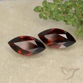 Gemme di Granato Piropo Rosso fuoco naturale da 2.39 ct, Taglio marquise, VVS-VS