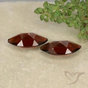 Gemme di Granato Piropo Rosso fuoco naturale da 2.39 ct, Taglio marquise, VVS-VS