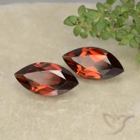 Gemme di Granato Piropo Rosso scuro naturale da 2.22 ct, Taglio marquise, VVS-VS