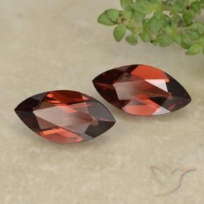 Gemme di Granato Piropo Rosso intenso naturale da 2.16 ct, Taglio marquise, VVS-VS