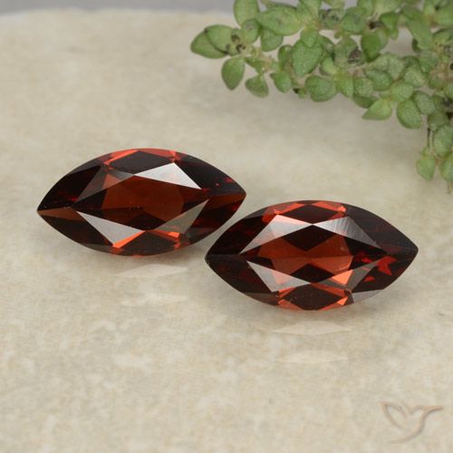 2.68ctw Naturale Rosso caramella Granato Piropo, Taglio marquise, VVS-VS