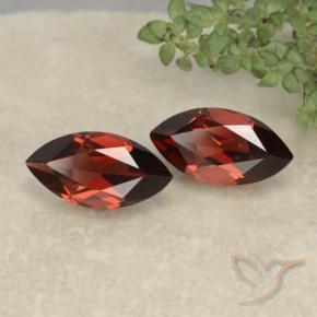 Gemme di Granato Piropo Rosso caramella naturale da 2.68 ct, Taglio marquise, VVS-VS