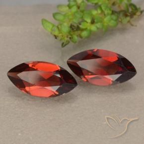 Gemme di Granato Piropo Rosso scuro naturale da 2.12 ct, Taglio marquise, VVS-VS