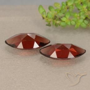 Gemme di Granato Piropo Rosso scuro naturale da 2.54 ct, Taglio marquise, VVS-VS