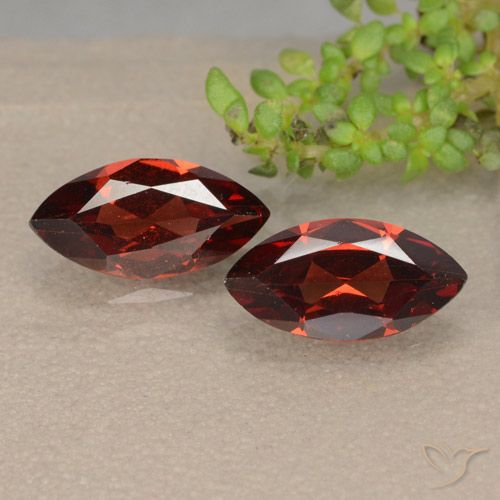 2.44ctw Naturale Rosso scuro Granato Piropo, Taglio marquise, VVS-VS