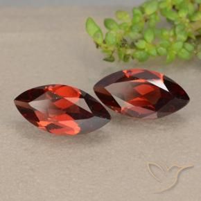 Gemme di Granato Piropo Rosso scuro naturale da 2.44 ct, Taglio marquise, VVS-VS