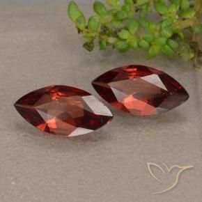 Gemme di Granato Piropo Rosso scarlatto naturale da 1.77 ct, Taglio marquise, VVS-VS