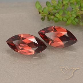 Gemme di Granato Piropo Rosso scarlatto naturale da 2.42 ct, Taglio marquise, VVS-VS