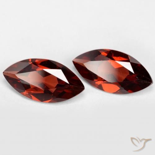 Gemme di Granato Piropo Rosso Merlot naturale da 2.34 ct, Taglio marquise, VVS-VS