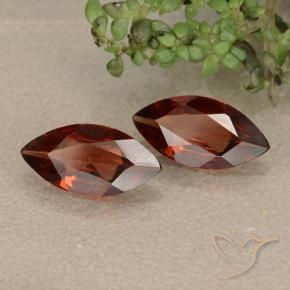 Gemme di Granato Piropo Rosso scarlatto naturale da 1.67 ct, Taglio marquise, VVS-VS
