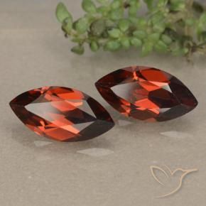 Gemme di Granato Piropo Rosso scuro naturale da 2.49 ct, Taglio marquise, VVS-VS