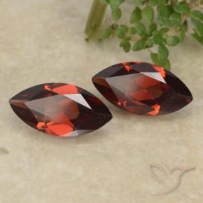 Gemme di Granato Piropo Rosso scuro naturale da 2.44 ct, Taglio marquise, VVS-VS