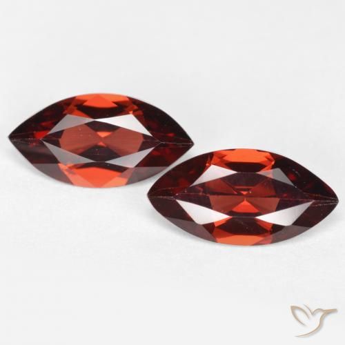 2.25ctw Naturale Rosso scuro Granato Piropo, Taglio marquise, VVS-VS