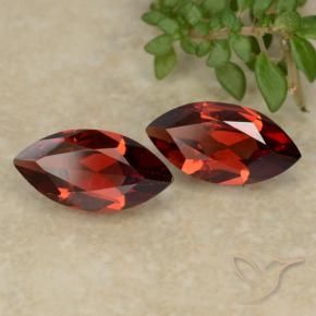 Gemme di Granato Piropo Rosso scuro naturale da 2.16 ct, Taglio marquise, VVS-VS