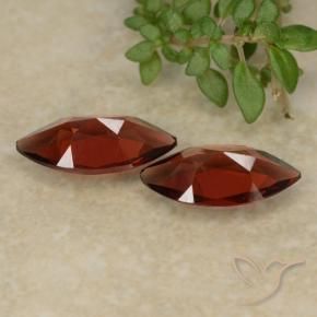 Gemme di Granato Piropo Rosso scuro naturale da 2.16 ct, Taglio marquise, VVS-VS