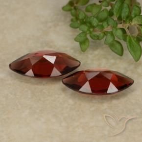 Gemme di Granato Piropo Rosso scuro naturale da 2.18 ct, Taglio marquise, VVS-VS