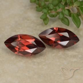 Gemme di Granato Piropo Rosso scarlatto profondo naturale da 2.25 ct, Taglio marquise, VVS-VS