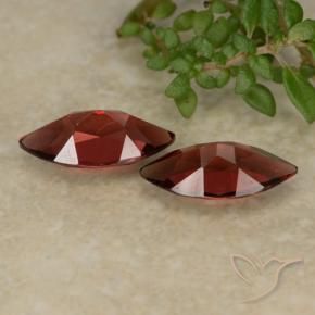 Gemme di Granato Piropo Rosso scarlatto profondo naturale da 2.25 ct, Taglio marquise, VVS-VS
