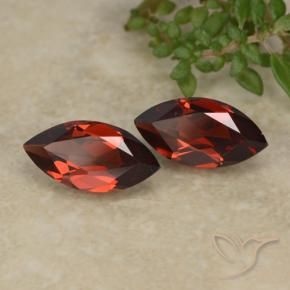 Gemme di Granato Piropo Rosso scuro naturale da 2.38 ct, Taglio marquise, VVS-VS