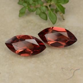 Gemme di Granato Piropo Rosso scarlatto naturale da 2.17 ct, Taglio marquise, VVS-VS