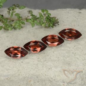 Gemme di Granato Piropo Rosso scuro naturale da 4.79 ct, Taglio marquise, VS