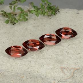 Gemme di Granato Piropo Rosso scuro naturale da 4.89 ct, Taglio marquise, VVS-VS