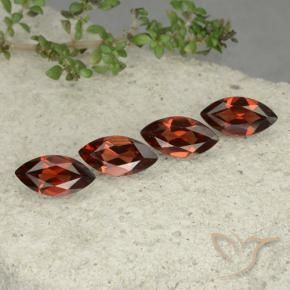 Gemme di Granato Piropo Rosso scuro naturale da 4.88 ct, Taglio marquise, VS