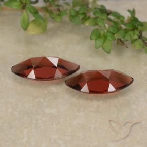 Gemme di Granato Piropo Rosso medio naturale da 2.41 ct, Taglio marquise, VVS-VS