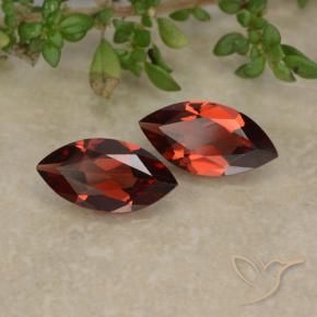 Gemme di Granato Piropo Rosso scuro naturale da 2.10 ct, Taglio marquise, VVS-VS