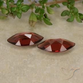 Gemme di Granato Piropo Rosso scuro naturale da 2.10 ct, Taglio marquise, VVS-VS