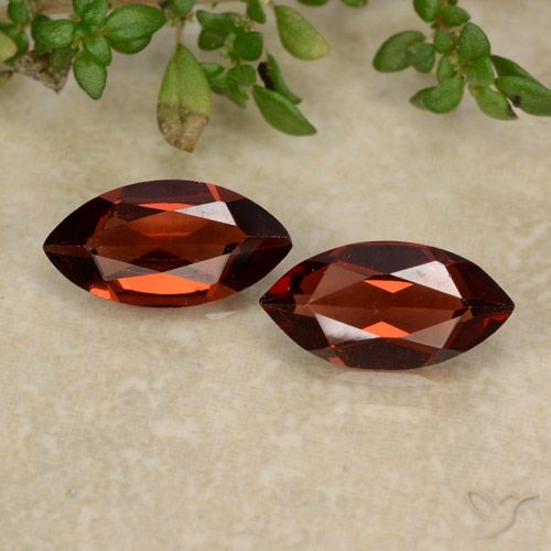 2.09ctw Naturale Rosso medio Granato Piropo, Taglio marquise, VVS-VS