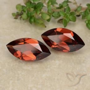 Gemme di Granato Piropo Rosso scuro naturale da 2.16 ct, Taglio marquise, VVS-VS