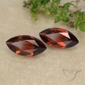 Gemme di Granato Piropo Rosso scuro naturale da 2.22 ct, Taglio marquise, VVS-VS