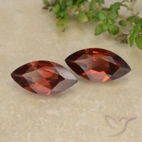 Gemme di Granato Piropo Rosso medio naturale da 1.74 ct, Taglio marquise, VVS-VS