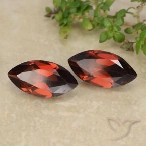 Gemme di Granato Piropo Rosso scuro naturale da 2.33 ct, Taglio marquise, VVS-VS