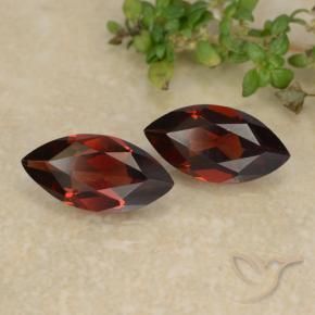 Gemme di Granato Piropo Rosso Sangue Profondo naturale da 2.20 ct, Taglio marquise, VVS-VS