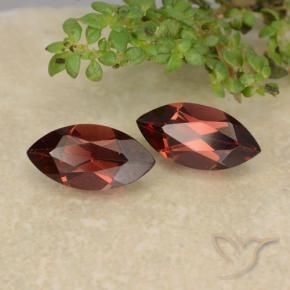 Gemme di Granato Piropo Rosso scuro naturale da 2.21 ct, Taglio marquise, VVS-VS