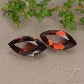 Gemme di Granato Piropo Rosso Sangue Profondo naturale da 2.23 ct, Taglio marquise, VVS-VS