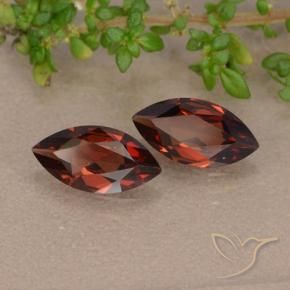 Gemme di Granato Piropo Rosso scuro naturale da 2.01 ct, Taglio marquise, VVS-VS