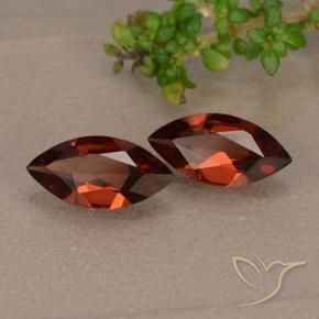 Gemme di Granato Piropo Rosso scuro naturale da 1.83 ct, Taglio marquise, VVS-VS