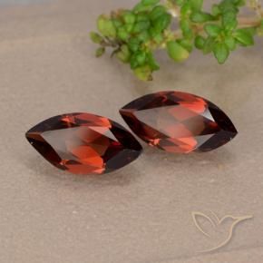 Gemme di Granato Piropo Rosso scuro naturale da 2.20 ct, Taglio marquise, VVS-VS