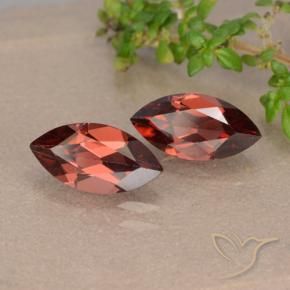Gemme di Granato Piropo Rosso scuro naturale da 2.42 ct, Taglio marquise, VVS-VS