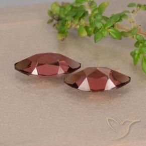 Gemme di Granato Piropo Rosso scuro naturale da 2.42 ct, Taglio marquise, VVS-VS
