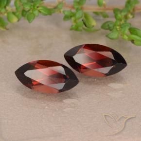 Gemme di Granato Piropo Rosso scuro naturale da 2.78 ct, Taglio marquise, VVS-VS