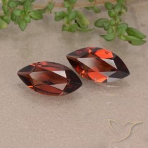 Gemme di Granato Piropo Rosso scuro naturale da 2.18 ct, Taglio marquise, VVS-VS