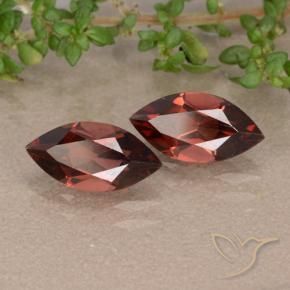 Gemme di Granato Piropo Rosso scuro naturale da 2.48 ct, Taglio marquise, VVS-VS