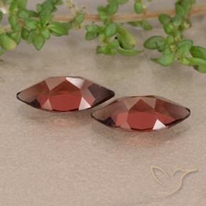 Gemme di Granato Piropo Rosso scuro naturale da 2.48 ct, Taglio marquise, VVS-VS