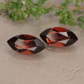 Gemme di Granato Piropo Rosso scuro naturale da 2.94 ct, Taglio marquise, VVS-VS