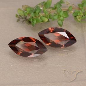 Gemme di Granato Piropo Rosso scuro naturale da 2.24 ct, Taglio marquise, VVS-VS